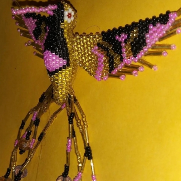 Hummingbird Loom Beaded Necklace - Picture 5 of 16